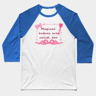 Magical Enbies - Pink Baseball T-Shirt